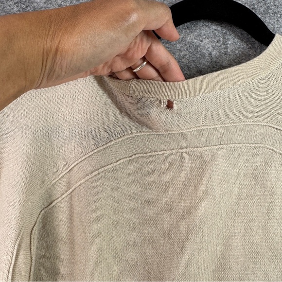 Ted Baker Beige Wool Cashmere Sweater Size M Classic Knit Pullover with Flaw - Picture 12 of 13